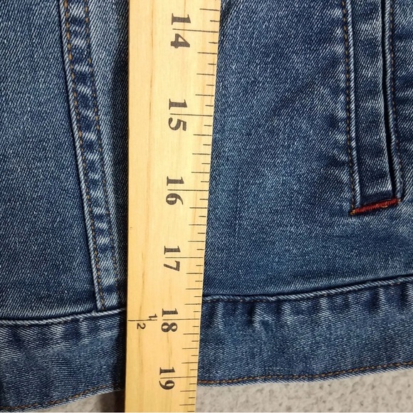 Frye and Co. Womens Denim Jean Jacket Western Aztec Southwestern, Size Small - Picture 7 of 8